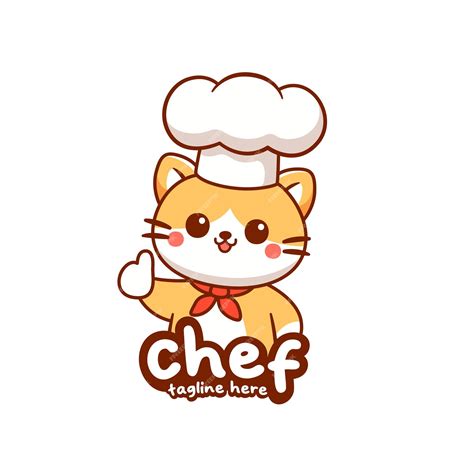 Premium Vector Cute Cat Chef Restaurant Logo