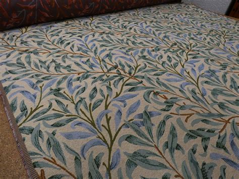 William Morris Willow Bough Seaspray Tapestry Fabric Ellbee Fabrics