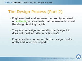 Unit The Engineering Process Lesson What Is The Design Process