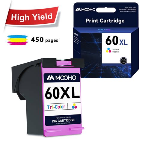 Mooho 60xl Color Ink Replacement For Hp Ink Cartridge 60 For Photosmart C4780 C4680 Deskjet