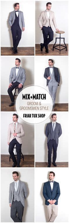 Mix And Match Groom And Groomsmen Coat And Pants For A Modern Wedding