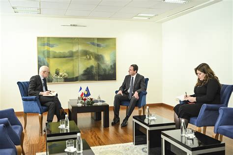 Prime Minister Kurti Hosted The Ambassador Of France In Kosovo Olivier