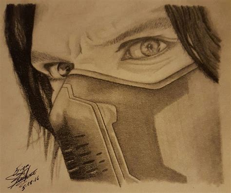 Finished My Pencil Drawing Of Sebastian Stan As Bucky Barnes The