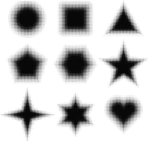 Abstract Black and White Star Pattern Design