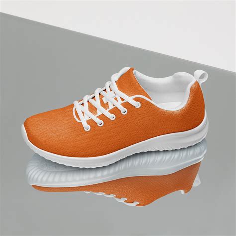 Bright Orange Womens Athletic Shoes, Tangerine Womens Sneakers, Solid ...