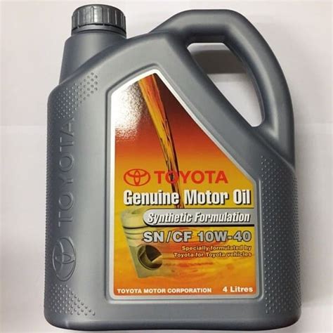 TOYOTA GENUINE ENGINE OIL SN CF 10W 40