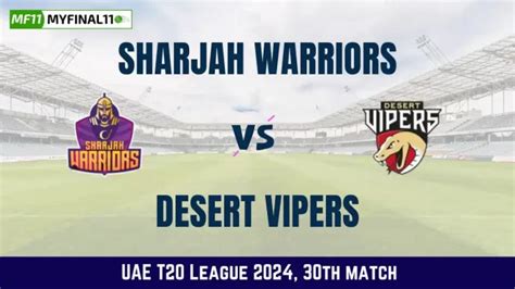 Sjh Vs Vip Dream11 Prediction Sharjah Warriors Vs Desert Vipers