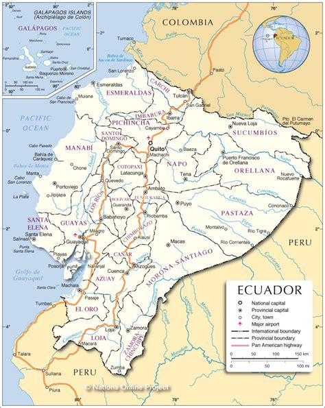 Map Of Ecuador Provinces - Sena Xylina