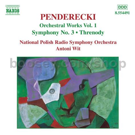 Krzysztof Penderecki - Symphony No.3/Threnody (Naxos Audio CD)