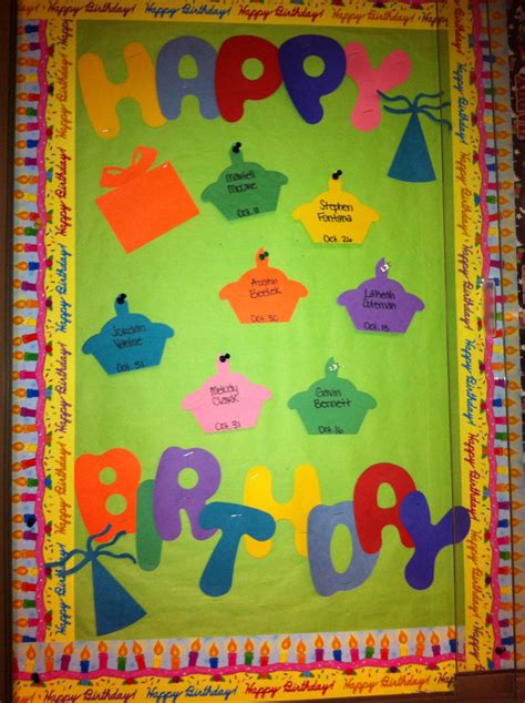 Birthday Bulletin Board Printable List Free Birthday Display Bulletin