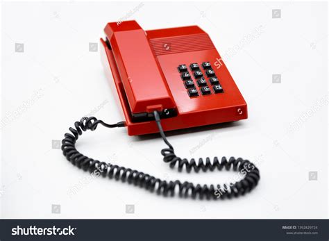 Red Landline Phone 80s Stock Photo 1392829724 Shutterstock