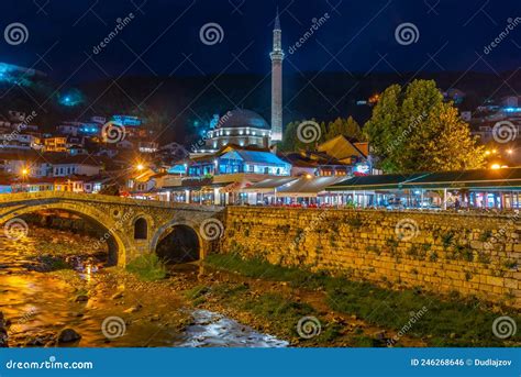 Prizren Kosovo September Night View Of Sinan Pasha M