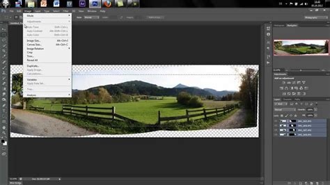 how to create panorama in photoshop