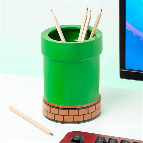 This Super Mario Warp Pipe Holds Pens Pencils And Piranha Plants