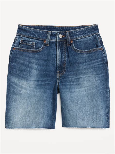 Short Og Droit Profil Coup Taille Haute En Denim Pour Femme