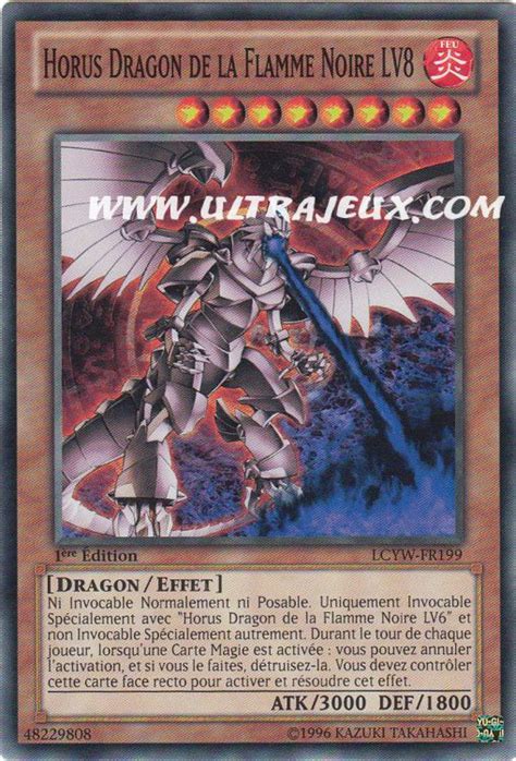 Horus Dragon De La Flamme Noire Lv Lcyw Fr Carte Yu Gi Oh