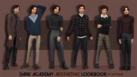 Dark Academy Male Lookbook For A Fellow Redditor CC In Comments