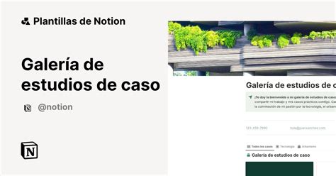 Plantilla Galer A De Estudios De Caso Notion Marketplace