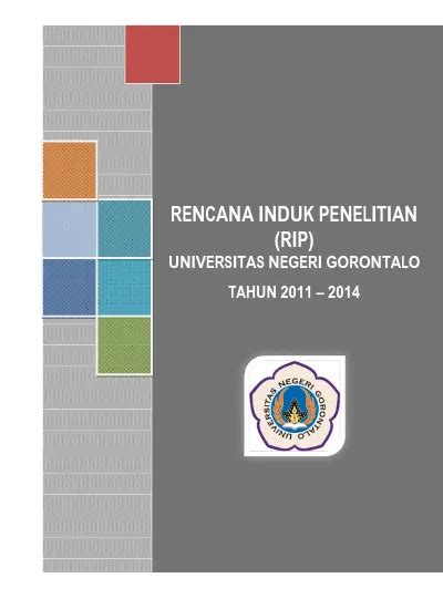 Rencana Induk Penelitian Rip Universitas Negeri Gorontalo