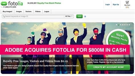 Adobe Acquires Fotolia For USD 800M In Cash