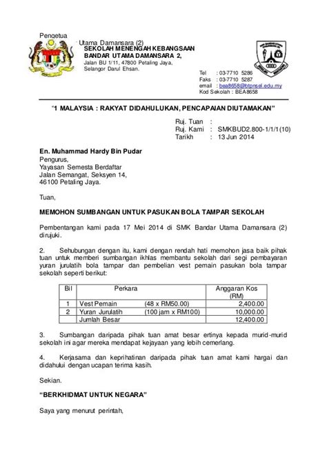 Contoh Penulisan Surat Rasmi Nbkomputer