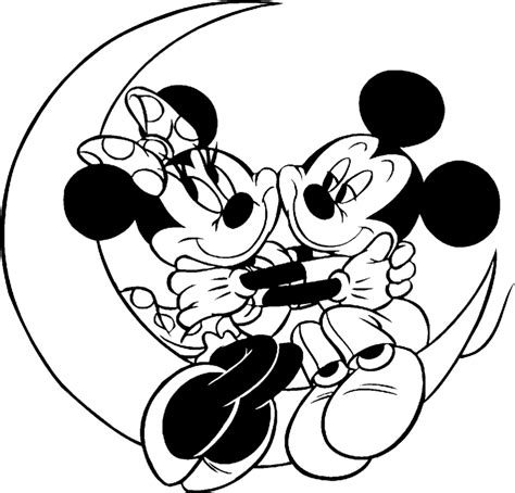 Stampa Disegno Di Minnie Topolino Romantici Da Colorare