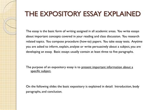 Ppt Expository Essay Powerpoint Presentation Free Download Id9419924