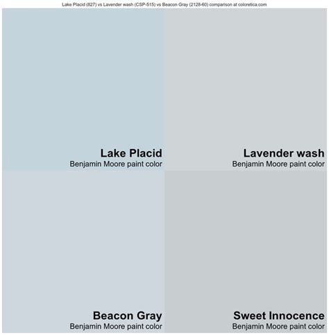 Benjamin Moore Lake Placid Vs Lavender Wash Vs Beacon Gray Vs Sweet