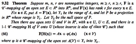 Real Analysis Relations Between Two Versions Of The Rank Theorem In