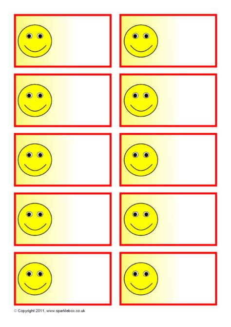 Smiley Face Editable Peg Labels Sb5547 Sparklebox