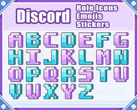 Discord Emotes Pack Download Cute Pixel Characters From A to - Etsy