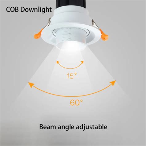 Adjustable Beam Angle To Degrees Recessed Led Downlight W W