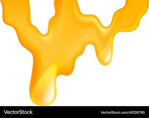 Honey drip realistic composition Royalty Free Vector Image