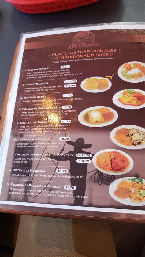 Menu At Los Charros Restaurant East Moline