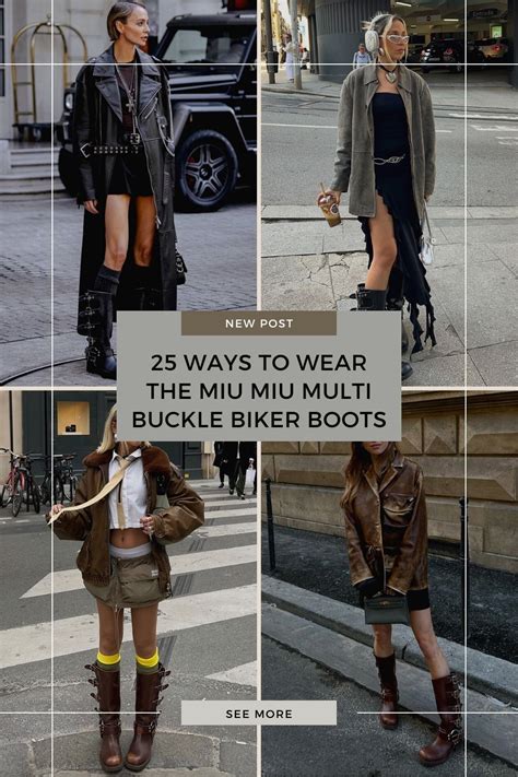 25 Ways To Wear The Miu Miu Biker Boots In 2023 Leather Boots Outfit