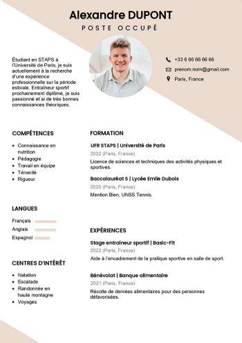 Comment Faire Un Cv Sans Exp Rience En Exemple