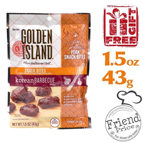 Pork Jerky Golden Island Snack Bites Korean Bbq Barbecue Pork Jerky