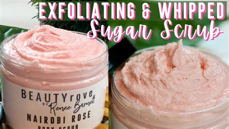 Diy Whipped Body Scrub Recipe For Glowing Skin Exfoliating Rose Sugar Youtube