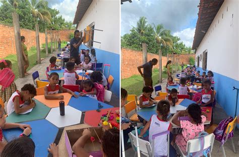 CAOS NA EDUCAÇÃO Crianças têm aulas ao ar livre por falta de estrutura