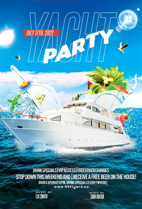 Yacht Party Flyer Free Psd Template By 99flyers On Deviantart