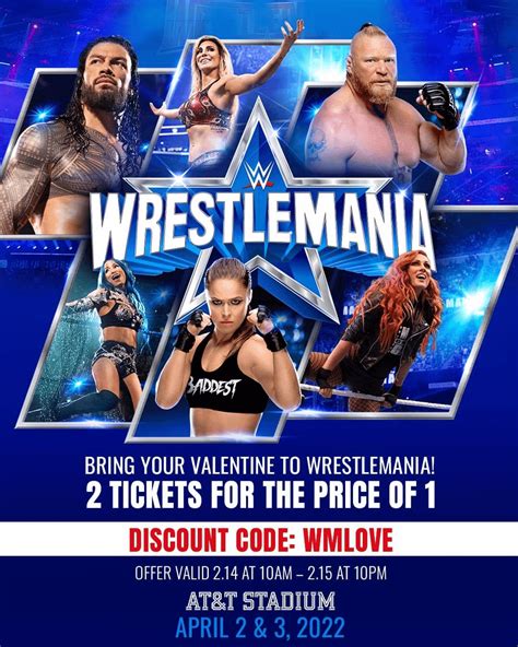 WWE offering 2-for-1 deal for Wrestlemania tickets today using code ...