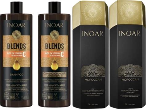 Inoar Moroccan Keratine Set Met Blends Shampoo Conditioner Ml Bol