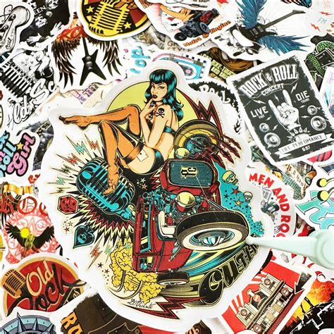 Pcs Rock Band Stickers Pack Punk Rock And Roll Stickers Classic