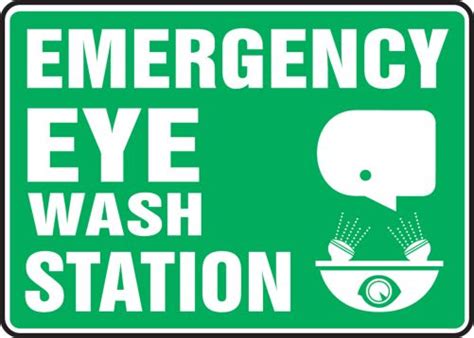 Emergency Eye Wash Station Safety Sign Mfsd544