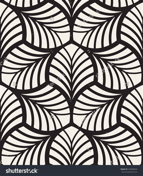 Vector seamless pattern. Monochrome graphic design. Decorative ...