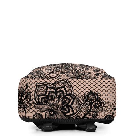 Hc Minimalist Nude Backpack With Black Lace Humanoidconcept