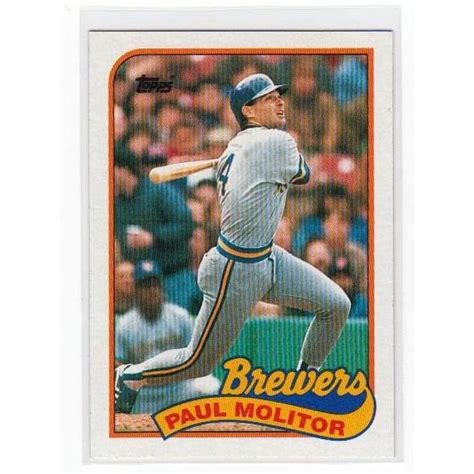 Topps Paul Molitor Baseball Card Brewers On Ebid United