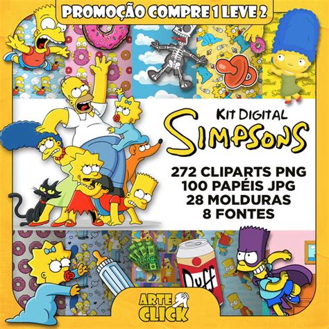 Kit Digital Os Simpsons Png Produtos Personalizados No Elo7