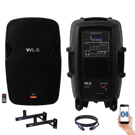 Kit Caixa De Som Ativa Passiva Wls S Bluetooth W Rms Suporte E