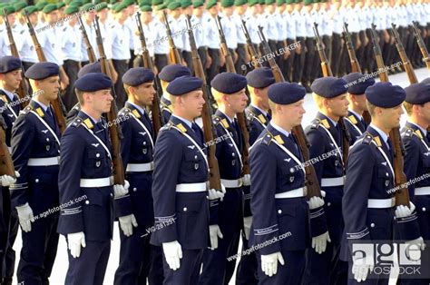 Recruits Of The German Federal Army During Swearing In Ceremony Stock